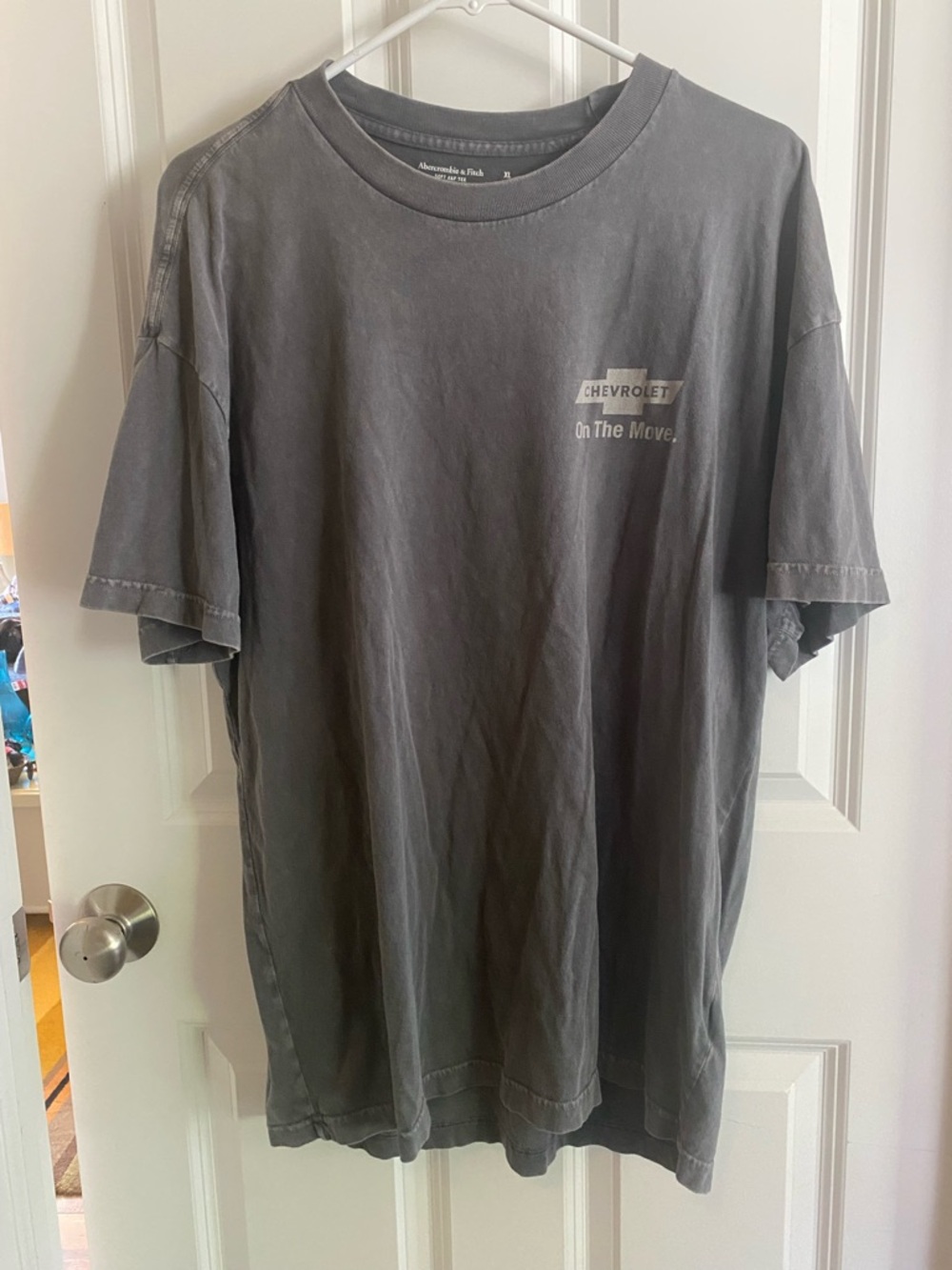 Abercrombie & Fitch Charcoal Gray Crewneck Graphic Tee
